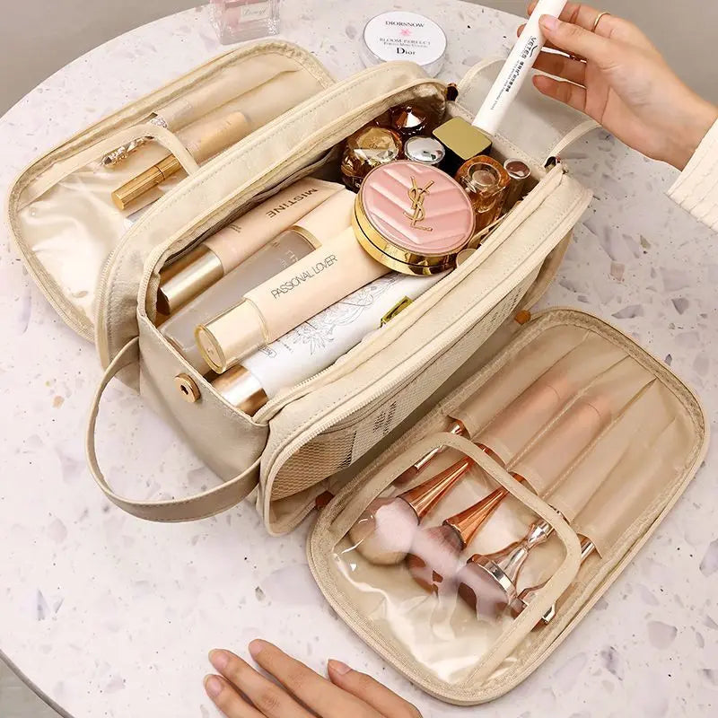 Travel Toiletry Bag for Women — Voyagie Waterproof Cosmetic Organizer for Travel & Weekends