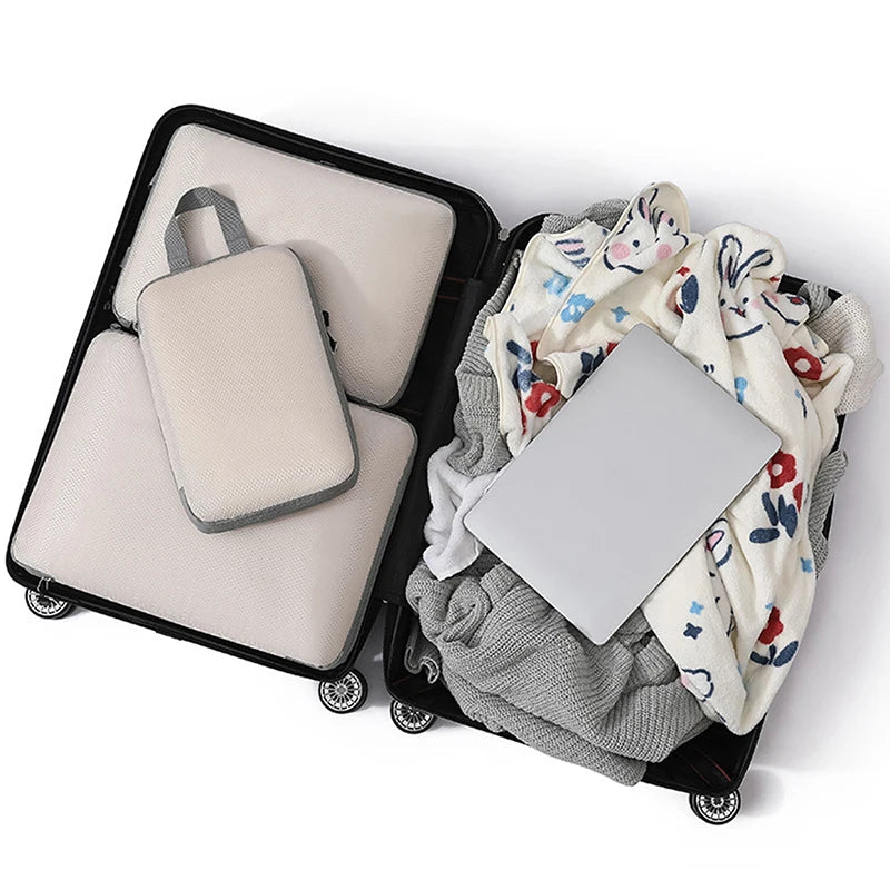 Compression Packing Cubes Set — Voyagie Lightweight Travel Organizers for Carry-On Luggage