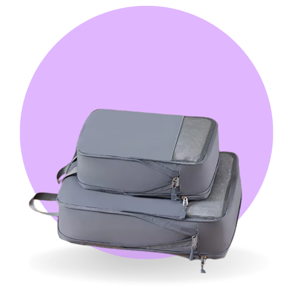 packing cubes, travel organizers, suitcase dividers
