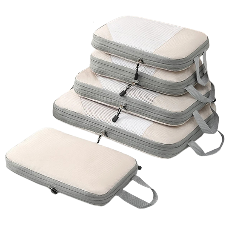 Compression Packing Cubes Set — Voyagie Lightweight Travel Organizers for Carry-On Luggage