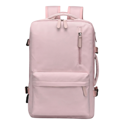 Expandable Carry-On Backpack — Voyagie Lightweight Travel Backpack for Women with Multiple Compartments